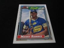 Manny Ramirez signed Rookie baseball card COA