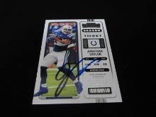 Jonathan Taylor signed football card COA