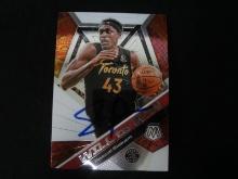 Pascal Siakam signed basketball card COA