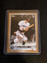 1418/2022 SP 2022 Topps Series 2 Gold Foil #425 Brian Miller RC Miami Marlins