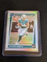 2021 Optic HUNTER LONG Rated Rookie Silver Prizm Card RC #281 - MIAMI DOLPHINS
