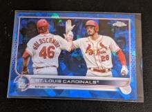 2022 Topps Royal Blue #247 St. Louis Cardinals blue cracked ice sp card