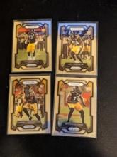 x4 nfl steelers card lot of 2023 Panini Prizm with jerry porter See pictures