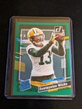 2023 Panini Donruss Dontayvion Wicks Rated Rookie green foil#333 Green Bay Packers