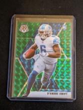 2020 Panini Mosaic D’andre Swift Green Prizm #215 Rookie Lions Eagles RC