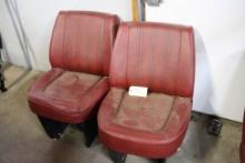 PAIR OF RED SEATS