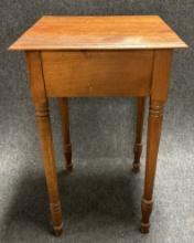 Antique Mid 19th Century Cherry Wood Lamp Table Nightstand