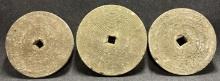 Lot of 3 Antique Grinding Stones w Great Colors