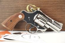 Colt Nickel Python .357 Magnum Double Action Revolver & Box, Model I3621