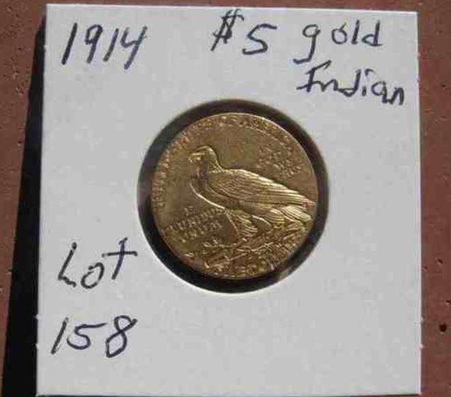 1914 $5 Indianhead Gold Piece obverse