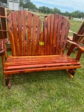 Wooden bench rocker