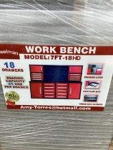 NEW RED TOOLBOX WITH TOP SECTION