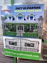 NEW 20FT BI-PARTING WROUGHT IRON GATE (DEER)