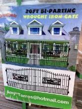 NEW 20FT BI-PARTING WROUGHT IRON GATE (DEER)