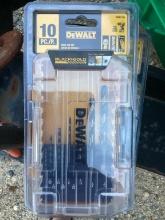 NEW DEWALT 10 PC DRILL BIT SET