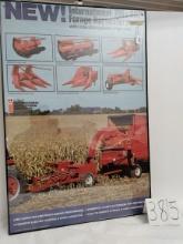 2' x 3' framed poster New! International 781 & 881 Forage Harvesters with interchangeable crop units