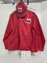 Large IH windbreaker with IH mesh hat