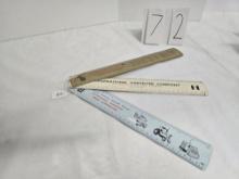 three metal rulers Two ih credit corp and Ih