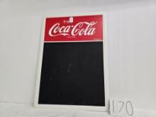 1991 Coca Cola Chalk Sign Good Condition Few Scratches Metal