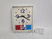 Battery Operated Impact International Pepsi Plastic Clock Fair Condition