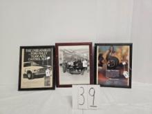 Lot Of 3 Framed Boss 429 And Castrol Xlr And Keystone Leggy Newcomer