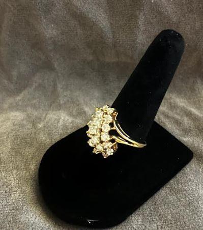 14kt Gold Womens Cocktail Ring