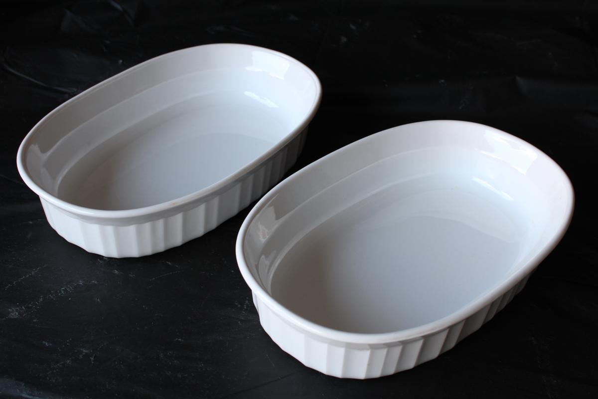 Pair of Corning Ware French White