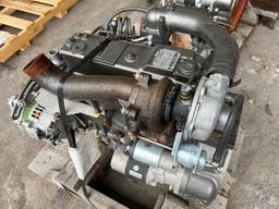 NEW YANMAR 4TNV84T-DFM TURBO DIESEL ENGINE ON PALET. 4 CYLINDER, 16 VALVE. NEW MILATARY SURPLUS