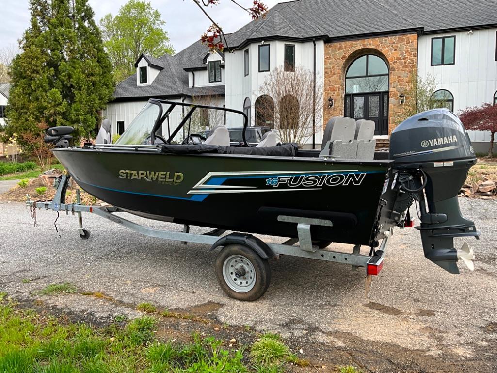 2019 STARCRAFT FUSION 16 BOAT WITH SHORELANDR TRAILER