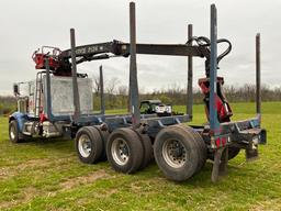 2008 PETERBILT TRI AXLE LOG TRUCK WITH PRENTICE 2124 LOADER