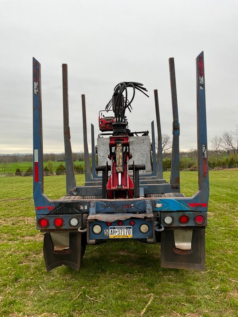 2008 PETERBILT TRI AXLE LOG TRUCK WITH PRENTICE 2124 LOADER