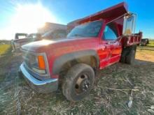 1999 CHEVY K3500 MASON DUMP TRUCK