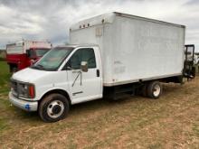 1997 GMC 3500 ENCLOSED LANDSCAPE BOX TRUCK WITH RAMP