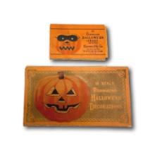 Vintage Dennison Halloween Assorted Pumpkin Gummed Seals Stickers