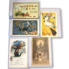 Antique Early 1900's Assorted Whimsical Halloween Post Cards
