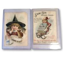 Antique Late 1800's Halloween Themed Advertising Cards
