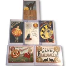 Antique Early 1900's Halloween Post Cards including Ellen Clapsaddle