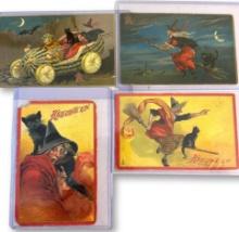 Lot of 4 Embossed Tucks Antique Early 1900's Halloween Post Cards