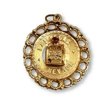 14K Gold Las Vegas Slot Machine Pendant Charm