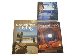 Lot of 3 Coffee Table Books - "Tropical Living", "Coastal Retreats" & "Mediterranean Living"