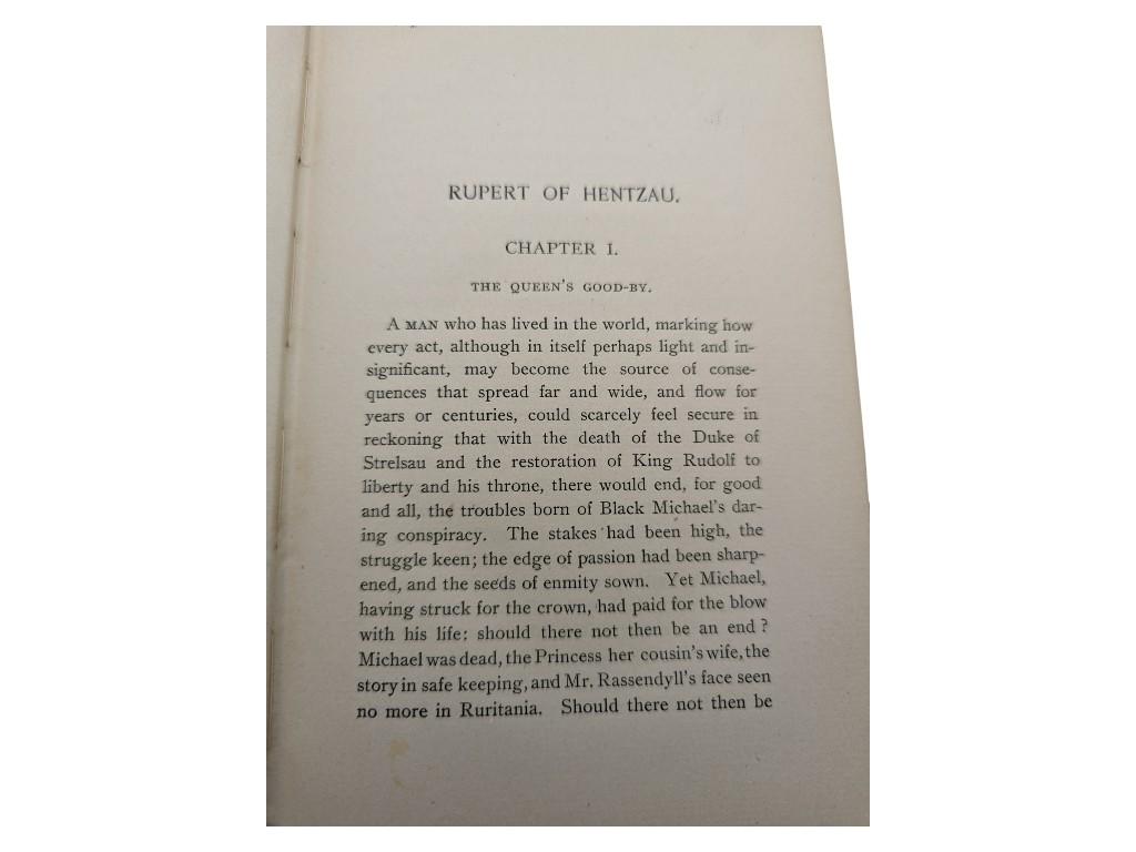 "Rupert of Hentzau" by Anthony Hope 1898