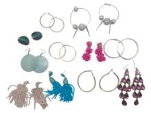 Large lot of Fashion Earrings - Hoops & Dangles