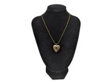 24K Gold Plated Heart Locket Necklace