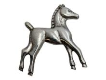 Sterling Silver Horse Brooch - Stamped Lang