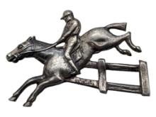 Sterling Silver Jumping Equestrian Horse Brooch - Stamped Lang