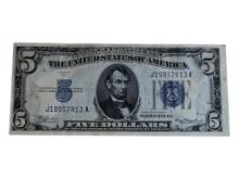 1934-A $5 Bill - Blue Seal