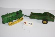 Toy John Deere Tractor and Manure Spreader