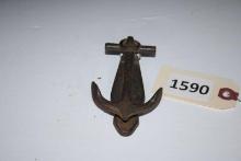 Cast iron door knocker, anchor