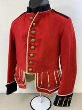 ANTIQUE EARLY 20th CENTURY BRITISH SCOTTISH HIGHLANDER RED COAT UNIFORM TUNIC