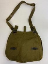 WWII GERMAN MILITARY CANVAS BREAD BAG WITH CARRY STRAP - MINT CONDITION